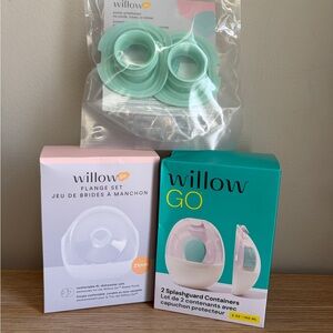 NEW Willow Go Replacement Parts (Flange Set & Splashguard Containers)